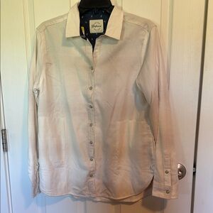 Jachs Cream Button-Down Long Sleeve Shirt